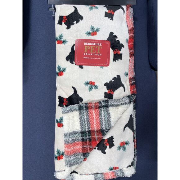Berkshire Blanket Other - SCHNAUZER SCOTTISH TERRIER 50x60” Dog Christmas Throw Blanket NEW Berkshire